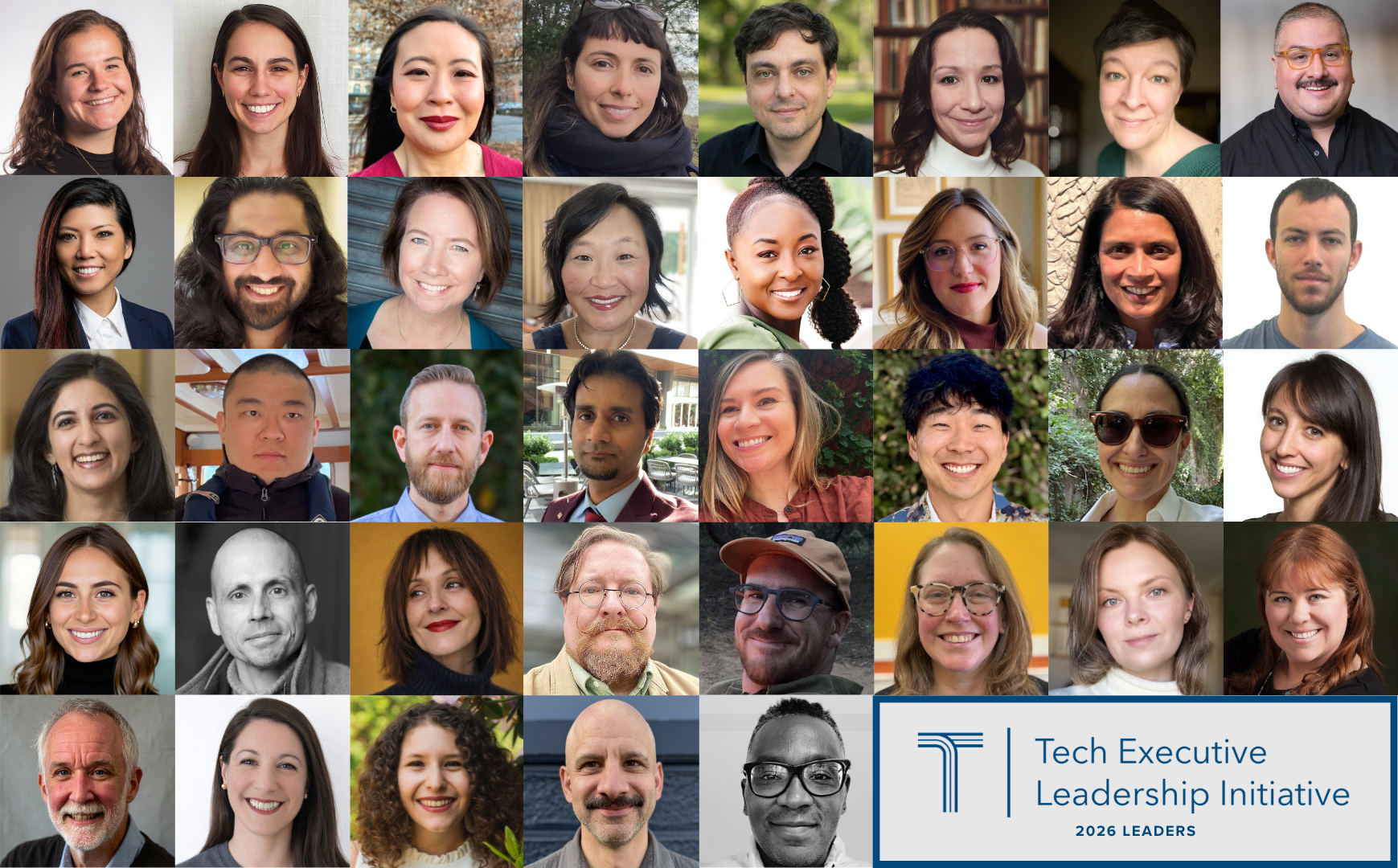 A collage of headshots of the 37 TELI Leaders from 2026.